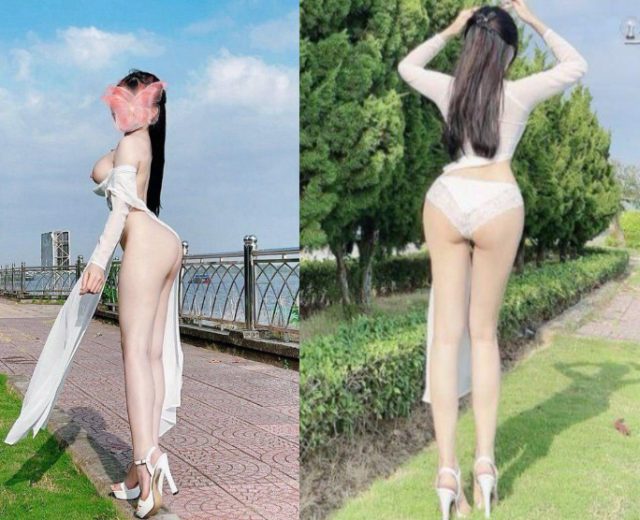 Sex Việt Nam áo dài dâm đãng bên sông