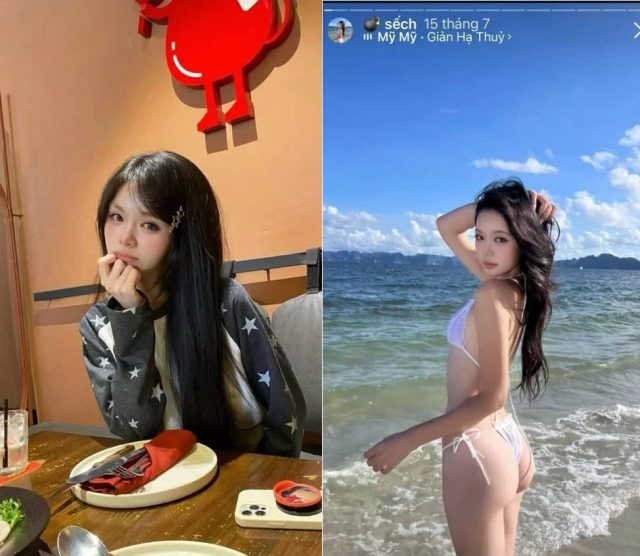 Sex genz Mỹ Mỹ eo thon hông rộng