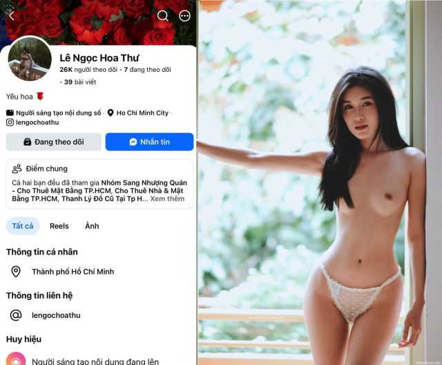 Clip nóng mẫu Lê Ngọc Hoa Thư dáng quyến rũ
