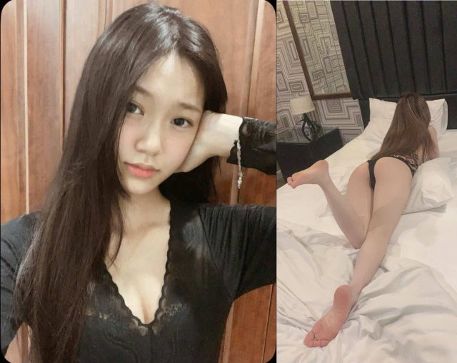 Chân dài miên man em banh háng cực rộng