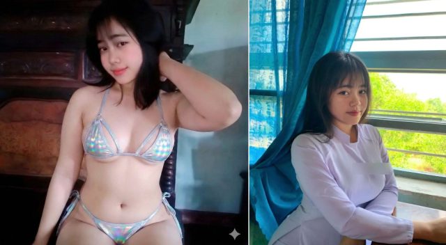 Nữ sinh múp khoe dáng cho crush xem