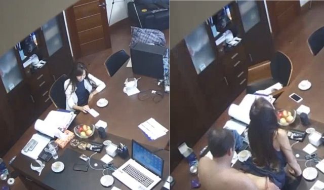 Sếp địt em nhân viên ngay trong văn phòng