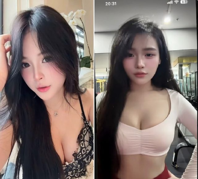 Em sinh viên ham cu PT phòng gym