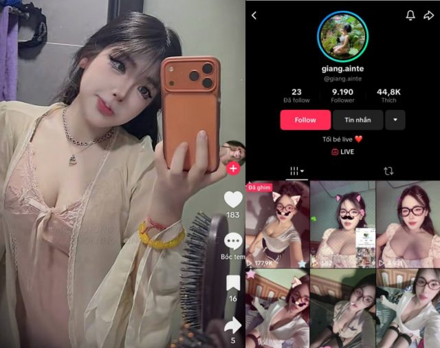 Video sex em TikToker Giang Ainte xinh