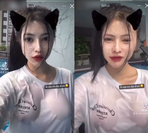 Uyên dâm đãng bơi lội không áo lót